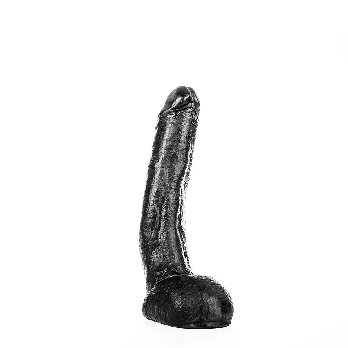 All Black Dildo - Realistische Eikel En Balzak - Lengte 29 Cm - Diameter 5 Cm - Zacht En Soepel - Transparante Beschermhoes - Cadmium En Loodvrij 4 All Black Dildo - Realistische Eikel En Balzak - Lengte 29 Cm - Diameter 5 Cm - Zacht En Soepel - Transparante Beschermhoes - Cadmium En Loodvrij - Afbeelding 2