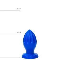 All Black All Blue - Buttplug 12 X 5 Cm - Blauw -Masturbators winkel All Blue Buttplug 12 x 5 cm blauw 3