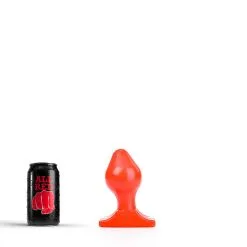 All Black All Red - Buttplug 16 X 8 Cm - Rood
