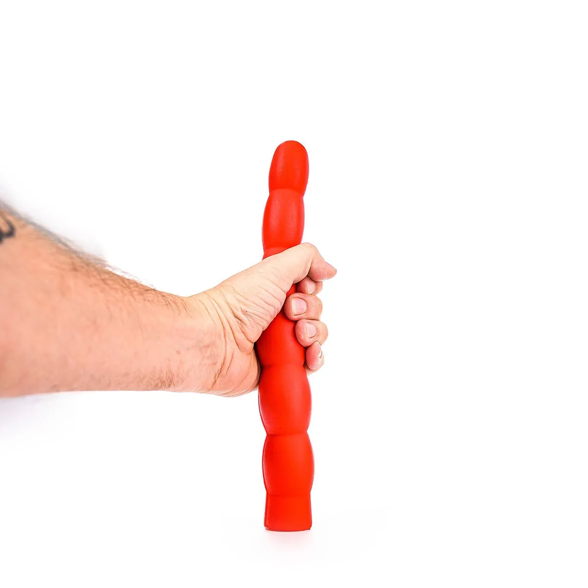 All Black All Red - Geribbelde Anaal Dildo 32 X 4,5 Cm - Rood 4 All Black All Red - Geribbelde Anaal Dildo 32 X 4,5 Cm - Rood - Afbeelding 2