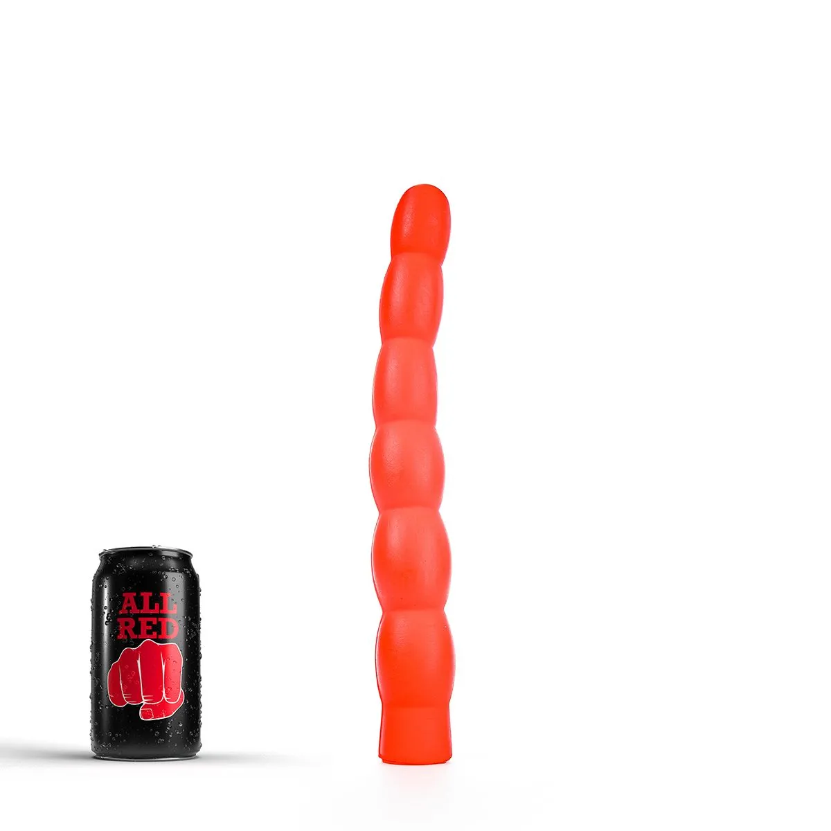 All Black All Red - Geribbelde Anaal Dildo 32 X 4,5 Cm - Rood 3 All Black All Red - Geribbelde Anaal Dildo 32 X 4,5 Cm - Rood
