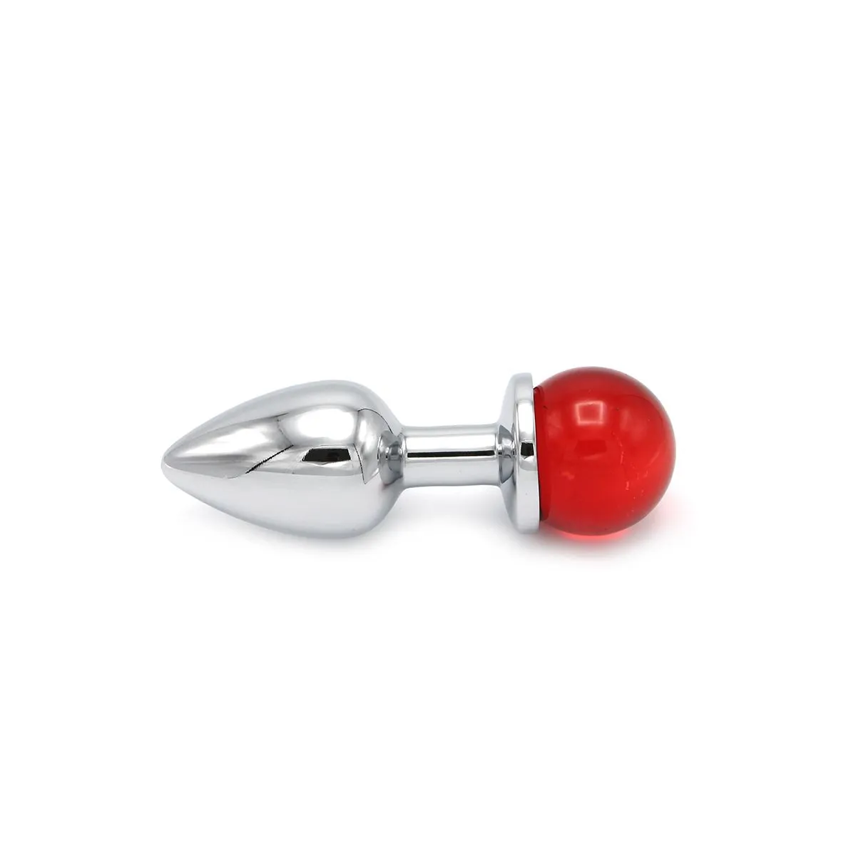 Kiotos Steel Aluminium Buttplug Met Glinsterende Ronde Siersteen - Rood 6 Kiotos Steel Aluminium Buttplug Met Glinsterende Ronde Siersteen - Rood - Afbeelding 4