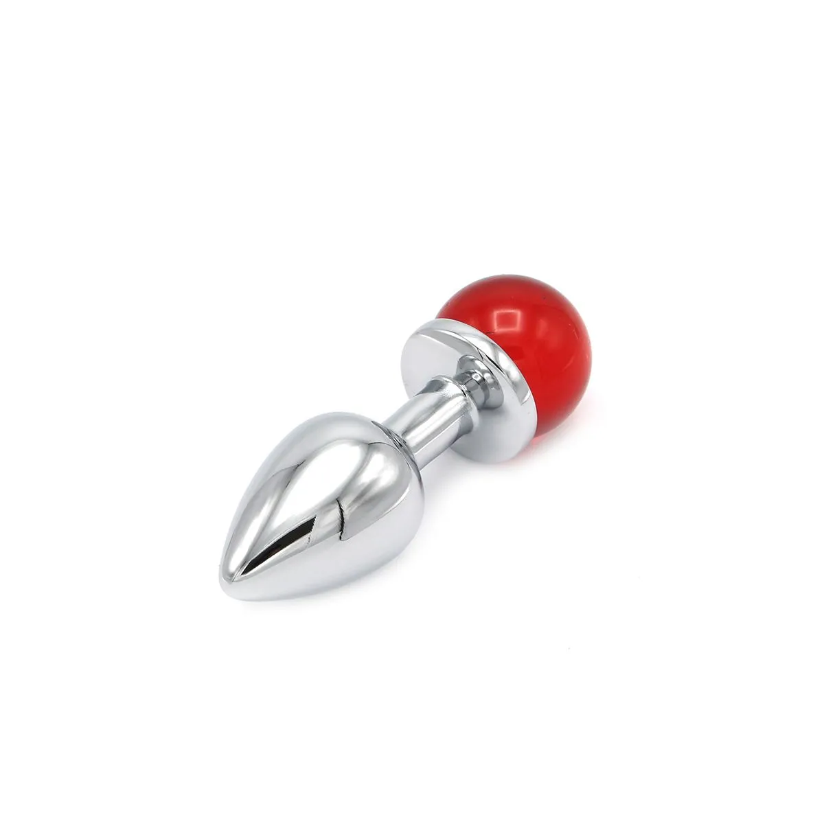 Kiotos Steel Aluminium Buttplug Met Glinsterende Ronde Siersteen - Rood 7 Kiotos Steel Aluminium Buttplug Met Glinsterende Ronde Siersteen - Rood - Afbeelding 5