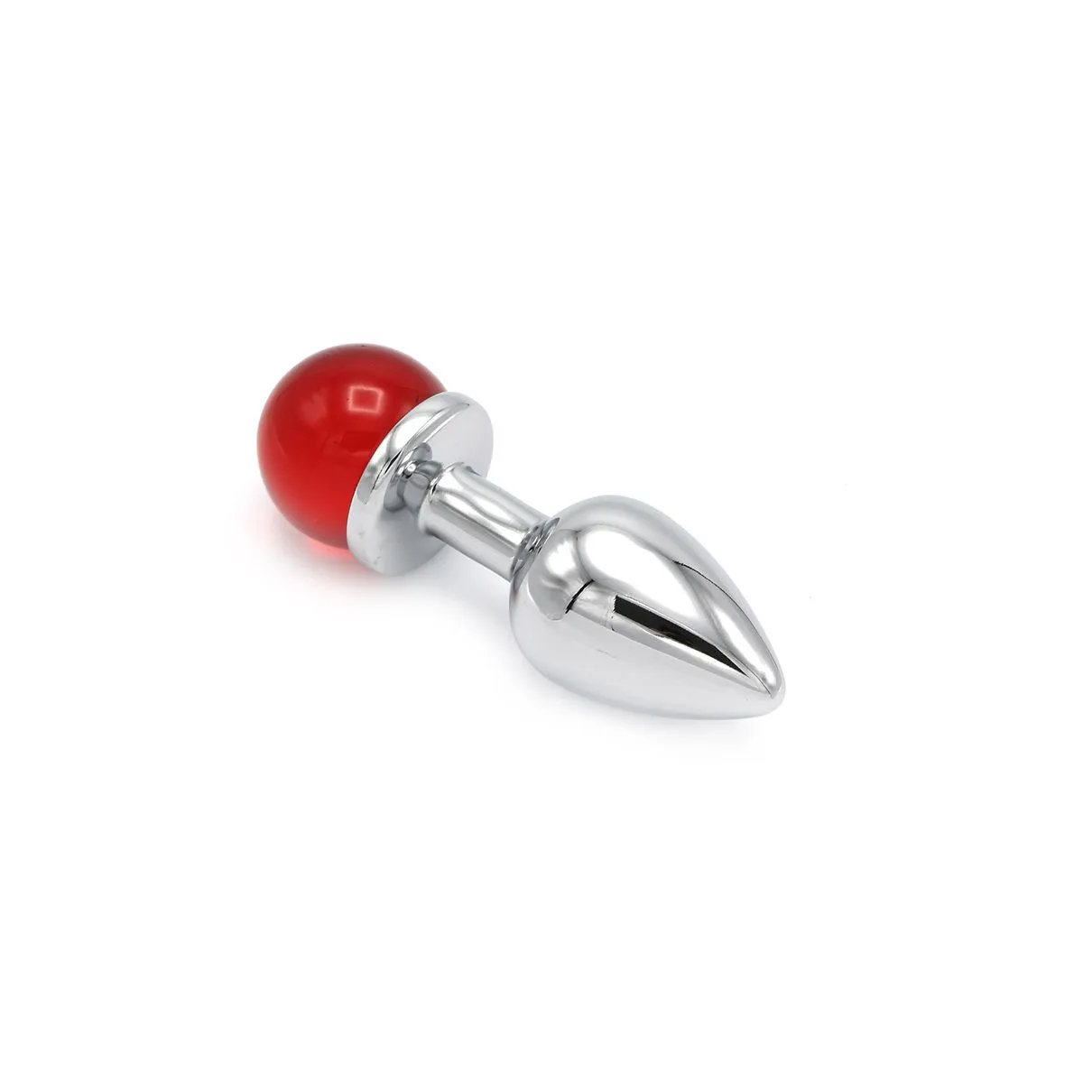 Kiotos Steel Aluminium Buttplug Met Glinsterende Ronde Siersteen - Rood 9 Kiotos Steel Aluminium Buttplug Met Glinsterende Ronde Siersteen - Rood - Afbeelding 7