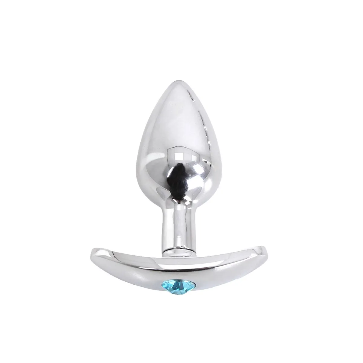 Kiotos Steel Aluminium Buttplug Met Handvat En Sierkristal - Lichtblauw 4 Kiotos Steel Aluminium Buttplug Met Handvat En Sierkristal - Lichtblauw - Afbeelding 2