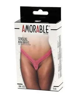 Amorable By Rimba - Erotische String - Kanten Mini Slip - Roze - One Size - Polyester -Masturbators winkel Amorable by Rimba Erotische String Kanten Mini Slip Roze One Size Polyester 3 076c9895 e5e5 4488 858d 9ca4e850217c