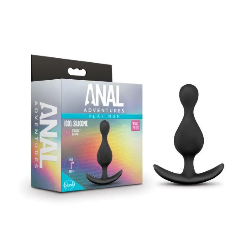 Anal Adventures - Platinum Wave Anaal Plug - Zwart 5 Anal Adventures - Platinum Wave Anaal Plug - Zwart - Afbeelding 3