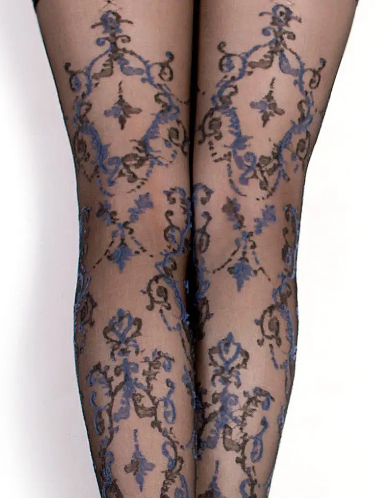 Ballerina - Fantasy Hold Ups Feeling Blue Kousen (20 Denier) - Zwart/Blauw 5 Ballerina - Fantasy Hold Ups Feeling Blue Kousen (20 Denier) - Zwart/Blauw - Afbeelding 3