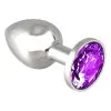 Rimba Bondage Play Buttplug Klein Met Paars Kristal -Masturbators winkel Buttplug KLEIN met paars kristal