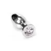 Kiotos Steel Buttplug RVS Met Transparant Kristal - Small -Masturbators winkel Buttplug RVS met transparant kristal small
