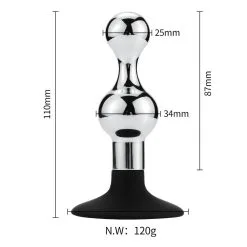 Kiotos Buttplug Aluminium In Zandloper-vorm Met Zuignap -Masturbators winkel Buttplug aluminium in zandloper vorm met zuignap 6