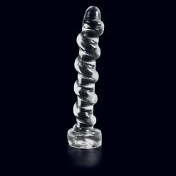 Dark Crystal - Extra Grote Geribbelde Anaal Dildo 33 X 5 Cm - Transparant