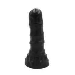 Dinoo - XXL Anaal Dildo Met Ribbels Van TPE - Zwart -Masturbators winkel Dinoo XXL Anaal Dildo met Ribbels van TPE zwart 3