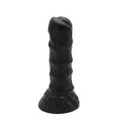 Dinoo - XXL Anaal Dildo Met Ribbels Van TPE - Zwart -Masturbators winkel Dinoo XXL Anaal Dildo met Ribbels van TPE zwart 6