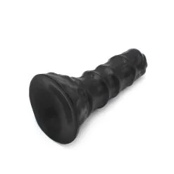 Dinoo - XXL Anaal Dildo Met Ribbels Van TPE - Zwart -Masturbators winkel Dinoo XXL Anaal Dildo met Ribbels van TPE zwart 8