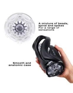 Dorcel - Masturbator Met Sleeve Deep Blow - Zwart -Masturbators winkel Dorcel Masturbator met Sleeve DEEP BLOW zwart 3