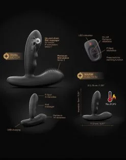 Dorcel - Prostaat Vibrator P-STROKER Met Afstandsbediening - Zwart -Masturbators winkel Dorcel Prostaat Vibrator P STROKER met afstandsbediening zwart 5