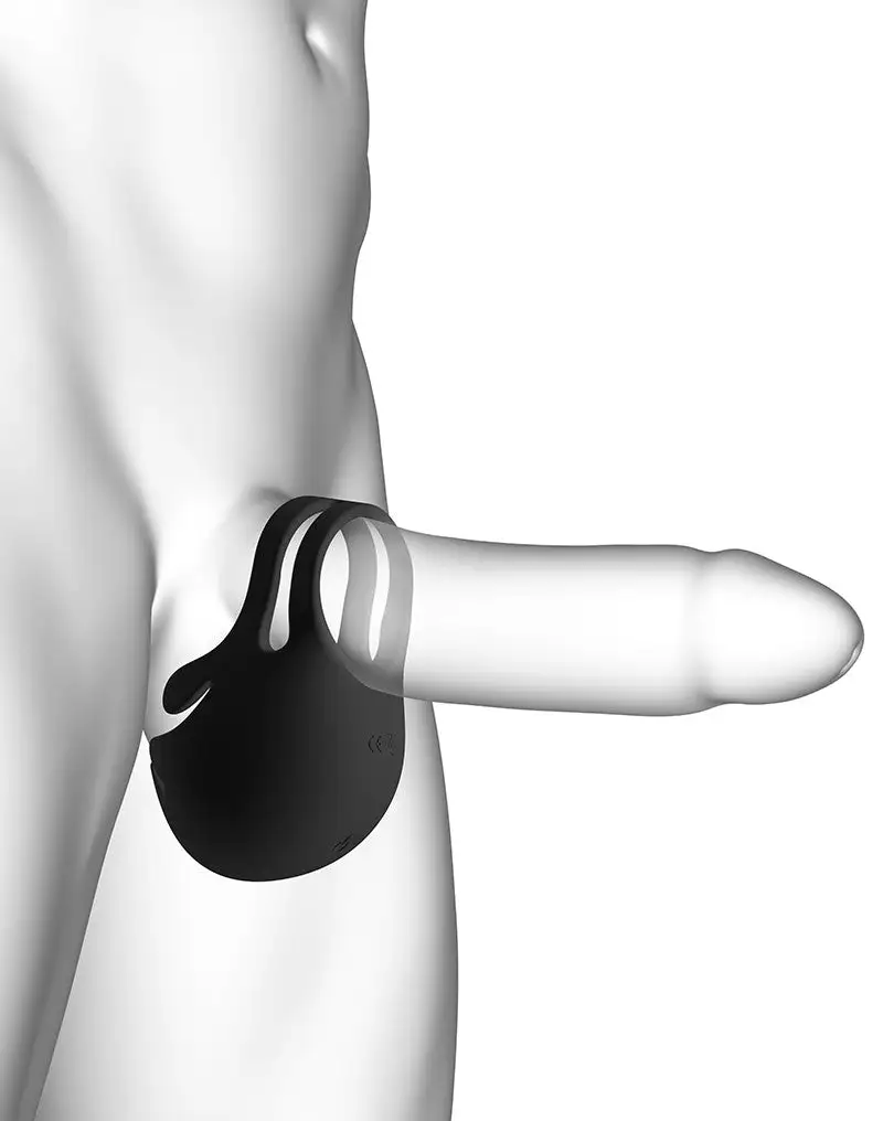 Dorcel - Vibrerende Cockring En Testikel Stimulator FUN BAG - Zwart 6 Dorcel - Vibrerende Cockring En Testikel Stimulator FUN BAG - Zwart - Afbeelding 4