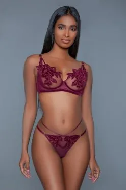 Be Wicked Evangeline BH Set - Bordeaux