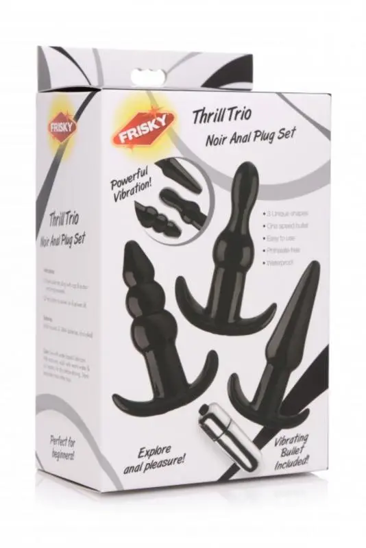 Frisky - Thrill Trio Buttplug Set Van 3 - Zwart 4 Frisky - Thrill Trio Buttplug Set Van 3 - Zwart - Afbeelding 2