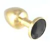 Rimba Bondage Play Gouden Buttplug Klein Met Zwart Kristal 2 Rimba Bondage Play Gouden Buttplug Klein Met Zwart Kristal -Masturbators winkel GOUDEN Buttplug KLEIN met zwart kristal