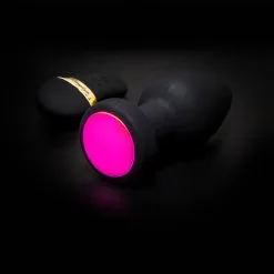 Lang Loys Grote Vibrerende Buttplug Met Remote Control En Gekleurde LED Verlichting -Masturbators winkel Grote Vibrerende Buttplug met remote control en gekleurde LED verlichting 8