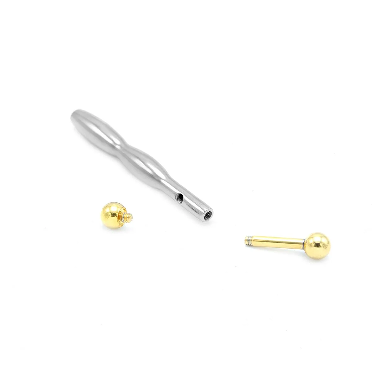 Kiotos Steel Holle Penis Stick Steel & Gold 8 Kiotos Steel Holle Penis Stick Steel & Gold - Afbeelding 6