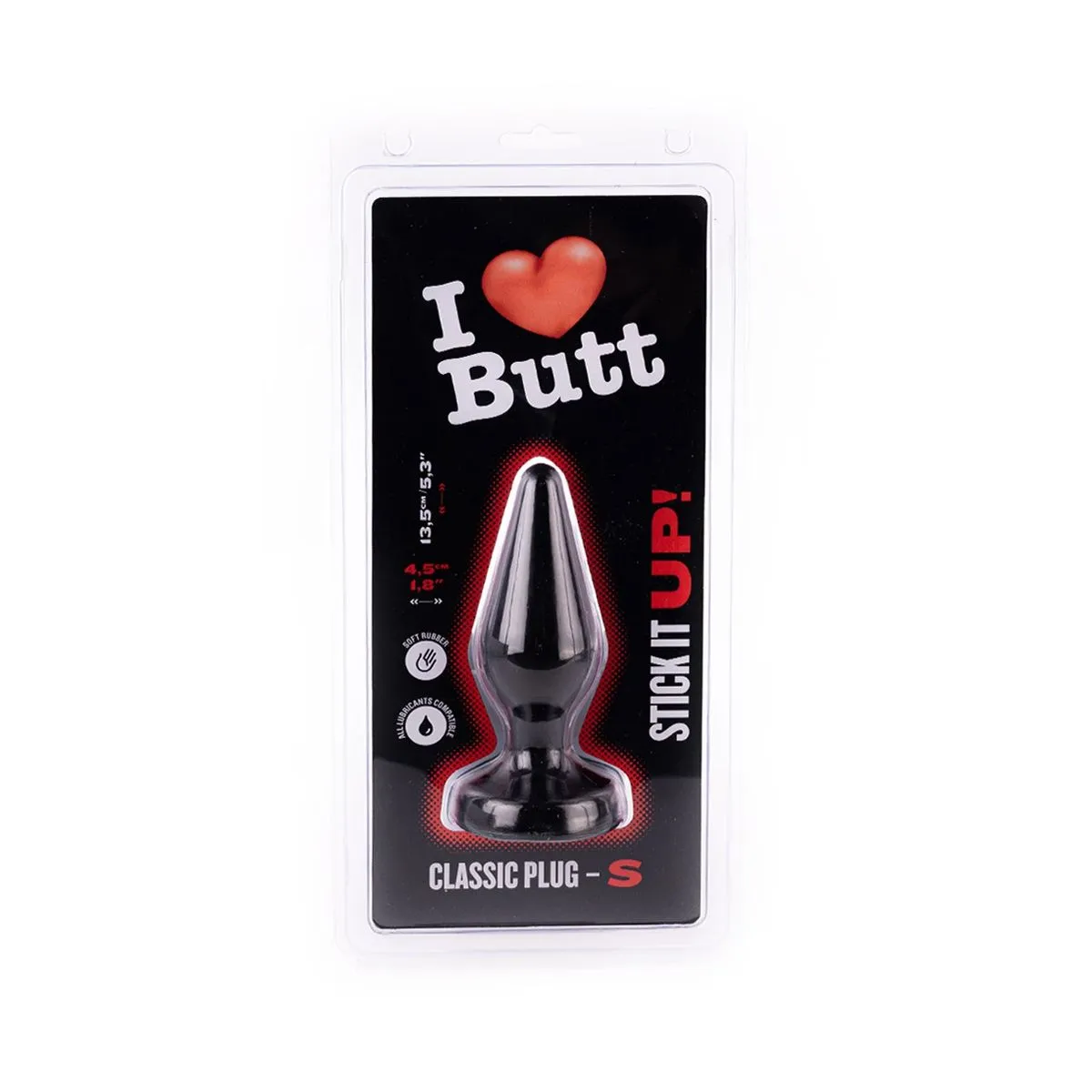 I Love Butt I ♥ Butt - Klassieke Buttplug - S - Zwart 7 I Love Butt I ♥ Butt - Klassieke Buttplug - S - Zwart - Afbeelding 5