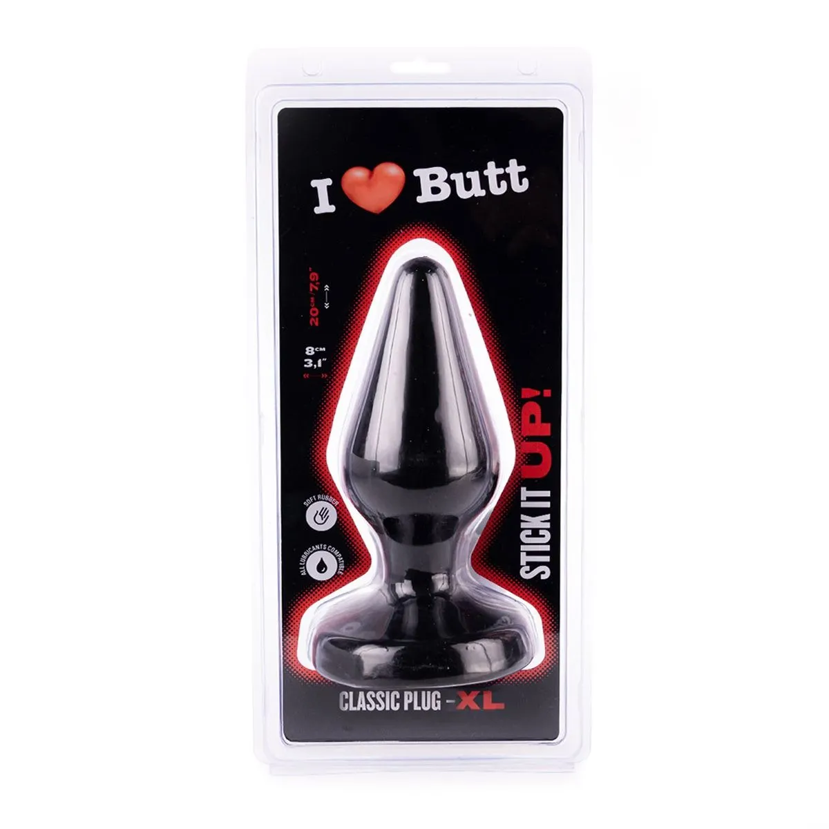 I Love Butt I ♥ Butt - Klassieke Buttplug - XL - Zwart 7 I Love Butt I ♥ Butt - Klassieke Buttplug - XL - Zwart - Afbeelding 5