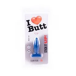I Love Butt I ♥ Butt - Slanke Buttplug - S - Blauw -Masturbators winkel I Butt Slanke Buttplug S blauw 5