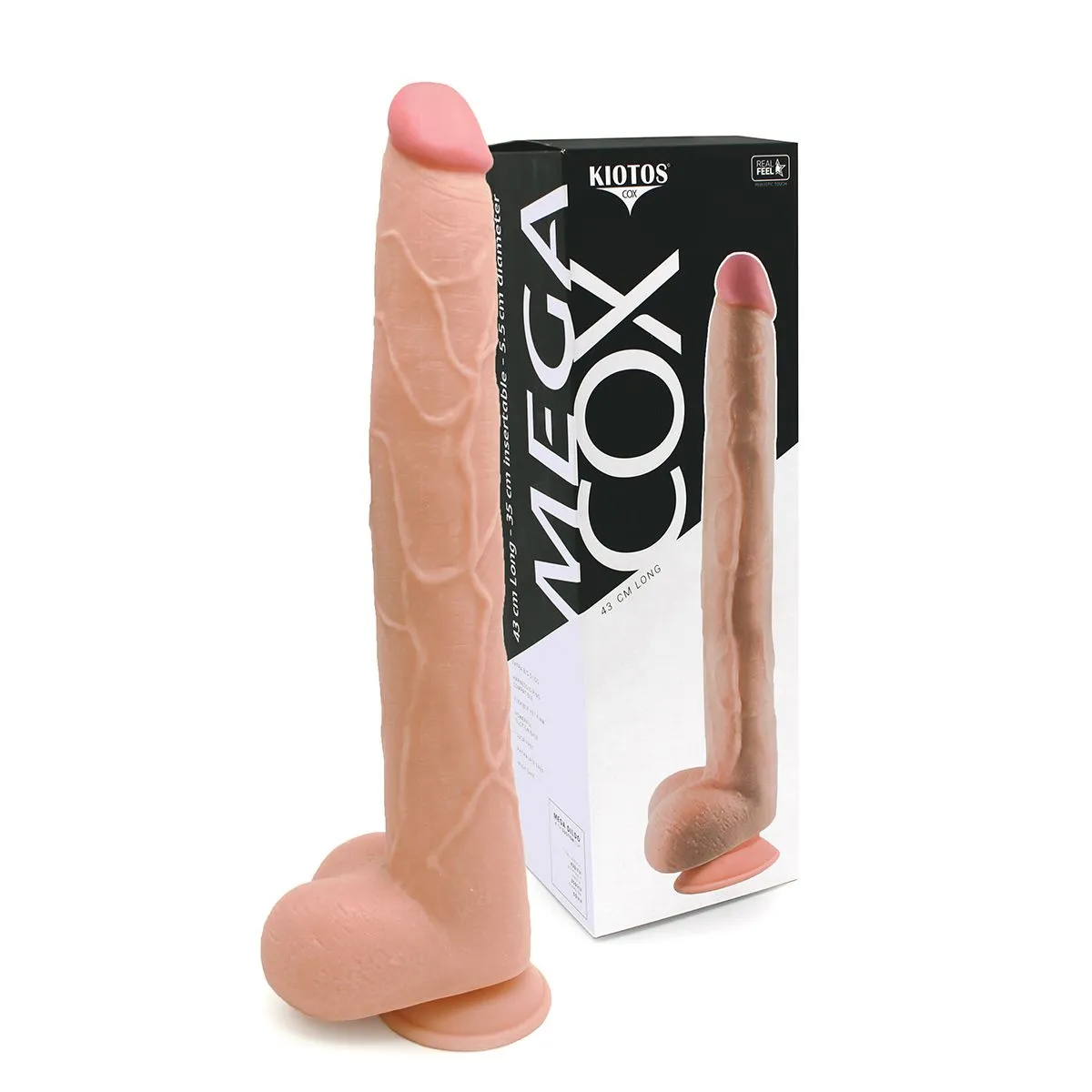 Kiotos Cox - Mega Dildo XXL 43 X 5.5 Cm - Lichte Huidskleur 3 Kiotos Cox - Mega Dildo XXL 43 X 5.5 Cm - Lichte Huidskleur