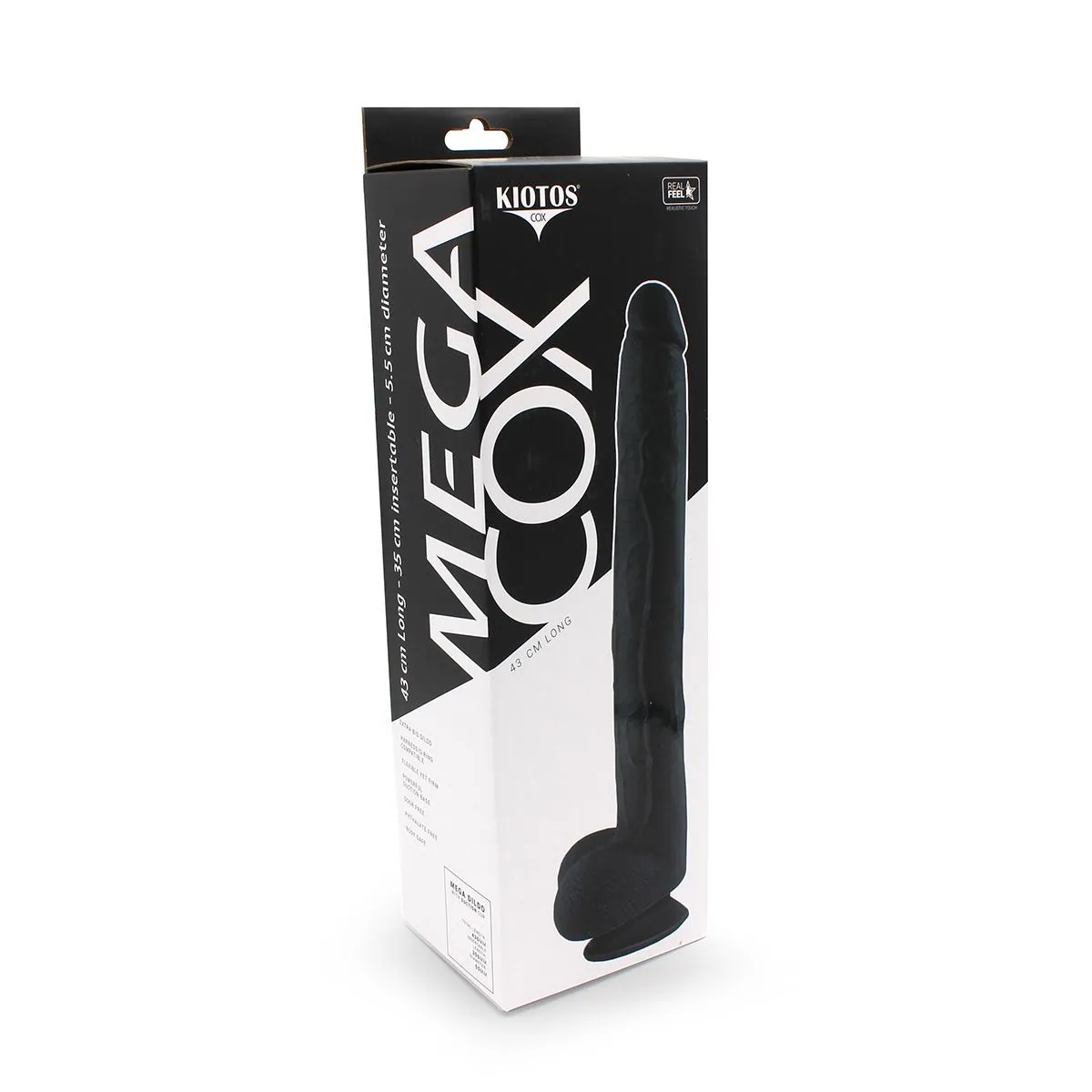 Kiotos Cox - Mega Dildo XXL 43 X 5.5 Cm - Zwart 11 Kiotos Cox - Mega Dildo XXL 43 X 5.5 Cm - Zwart - Afbeelding 9