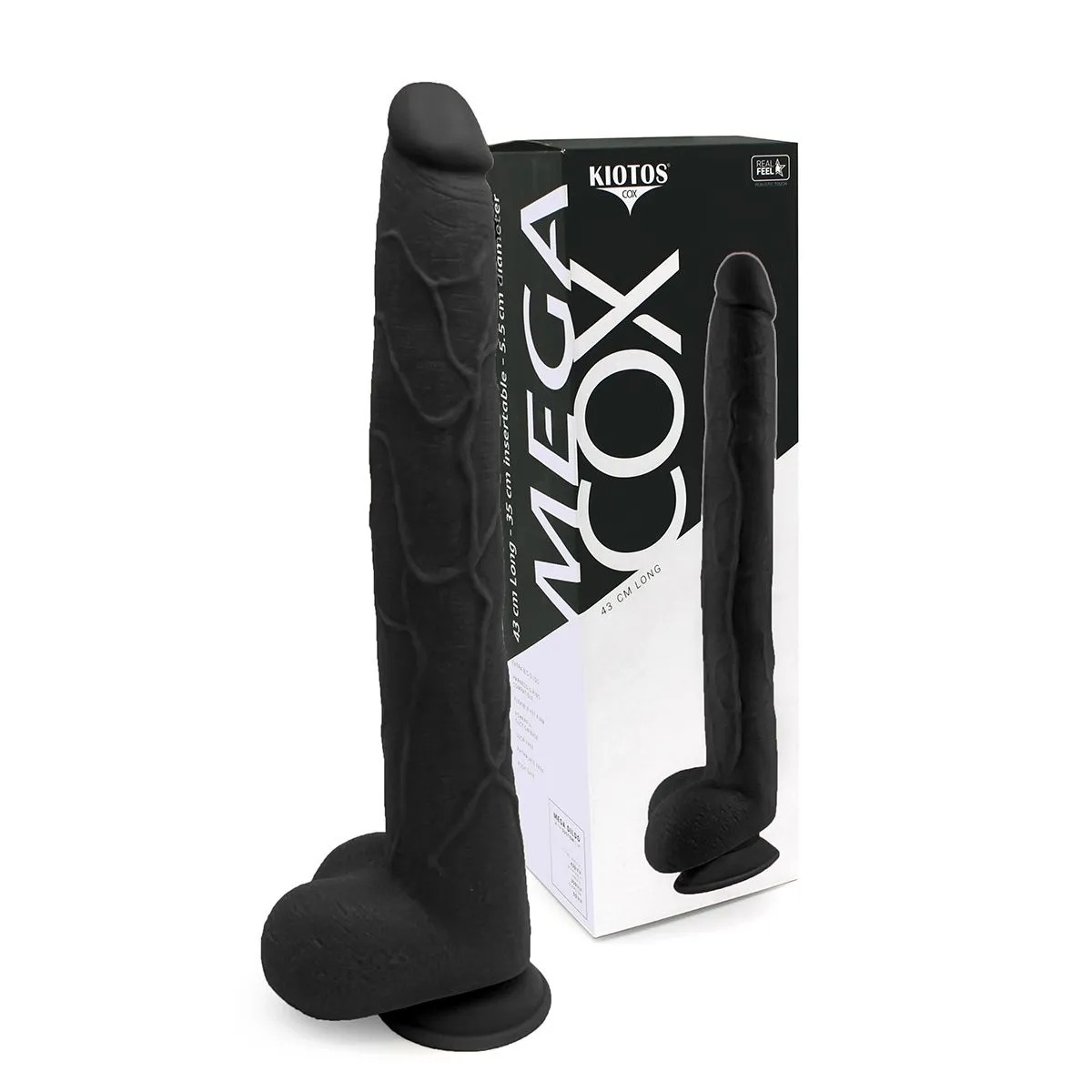 Kiotos Cox - Mega Dildo XXL 43 X 5.5 Cm - Zwart 3 Kiotos Cox - Mega Dildo XXL 43 X 5.5 Cm - Zwart