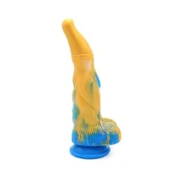 Kiotos Monstar - Dildo Beast 17 - Goud/Blauw/Wit -Masturbators winkel Kiotos Monstar Dildo Beast 17 goudblauwwit 3