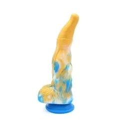 Kiotos Monstar - Dildo Beast 17 - Goud/Blauw/Wit -Masturbators winkel Kiotos Monstar Dildo Beast 17 goudblauwwit 5