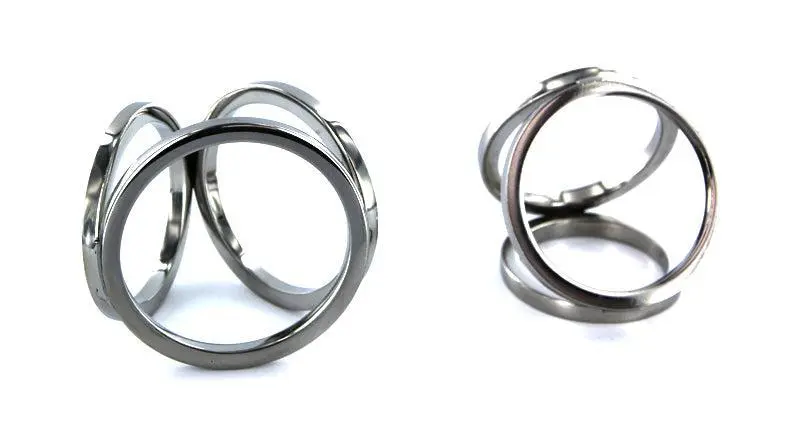 Kiotos Steel - Driedubbele RVS Penis En Balring - Ringen Van 40 Mm 45 Mm En 50 Mm 4 Kiotos Steel - Driedubbele RVS Penis En Balring - Ringen Van 40 Mm 45 Mm En 50 Mm - Afbeelding 2