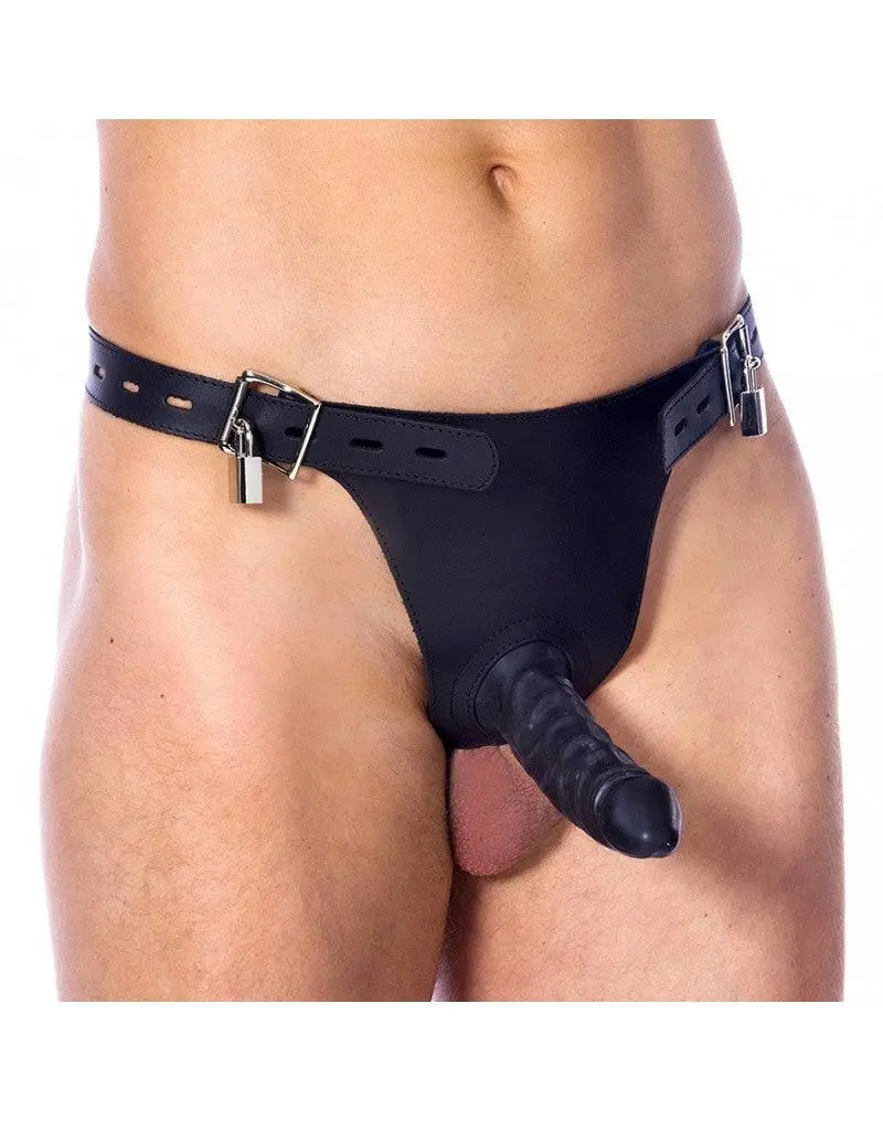 Rimba Bondage Play Kuisheidsgordel Heren Met Penis Slurf En 2 Hangsloten - Zwart 3 Rimba Bondage Play Kuisheidsgordel Heren Met Penis Slurf En 2 Hangsloten - Zwart