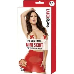 Latexwear - Latex Minirok - Rood -Masturbators winkel Latexwear Latex minirok Rood 3