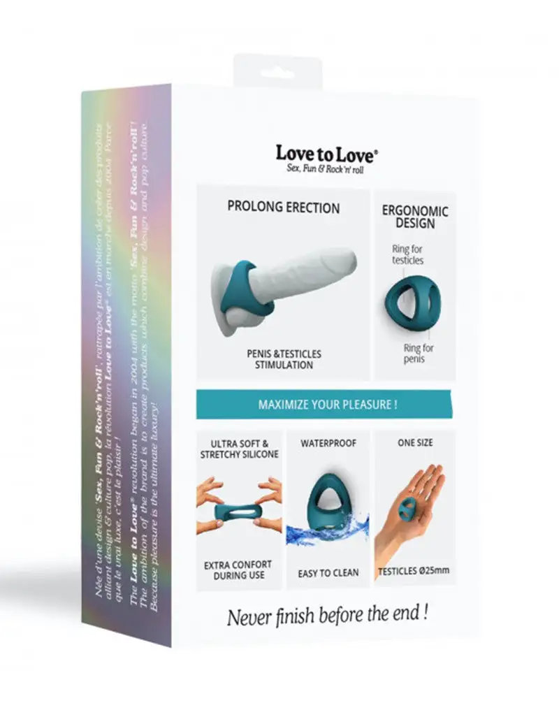 Love To Love - Flexibele Cockring FLUX Ring - Zeegroen 5 Love To Love - Flexibele Cockring FLUX Ring - Zeegroen - Afbeelding 3