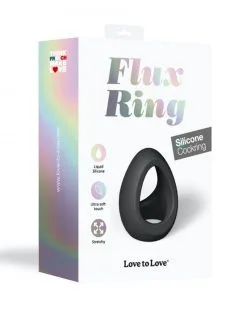 Love To Love - Flexibele Cockring FLUX Ring - Zwart -Masturbators winkel Love to Love Flexibele Cockring FLUX RING zwart 2