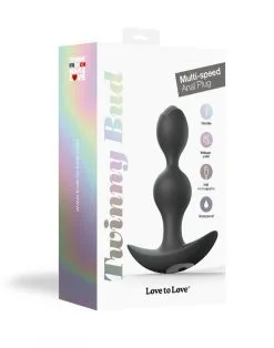 Love To Love - Twinny Bud Buigbare Vibrerende Buttplug - Zwart -Masturbators winkel Love to Love Twinny Bud Buigbare Vibrerende Buttplug zwart 5