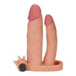 Lovetoy - Pleasure X-tender Vibrerende Dubbele Penis Sleeve 18 En 14 Cm - Lichte Huidskleur 11 Lovetoy - Pleasure X-tender Vibrerende Dubbele Penis Sleeve 18 En 14 Cm - Lichte Huidskleur -Masturbators winkel Lovetoy Pleasure X tender Vibrerende dubbele penis sleeve 18 en 14 cm lichte huidskleur 3