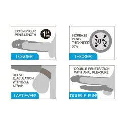 Lovetoy - Pleasure X-tender Vibrerende Dubbele Penis Sleeve 18 En 14 Cm - Lichte Huidskleur 12 Lovetoy - Pleasure X-tender Vibrerende Dubbele Penis Sleeve 18 En 14 Cm - Lichte Huidskleur -Masturbators winkel Lovetoy Pleasure X tender Vibrerende dubbele penis sleeve 18 en 14 cm lichte huidskleur 4