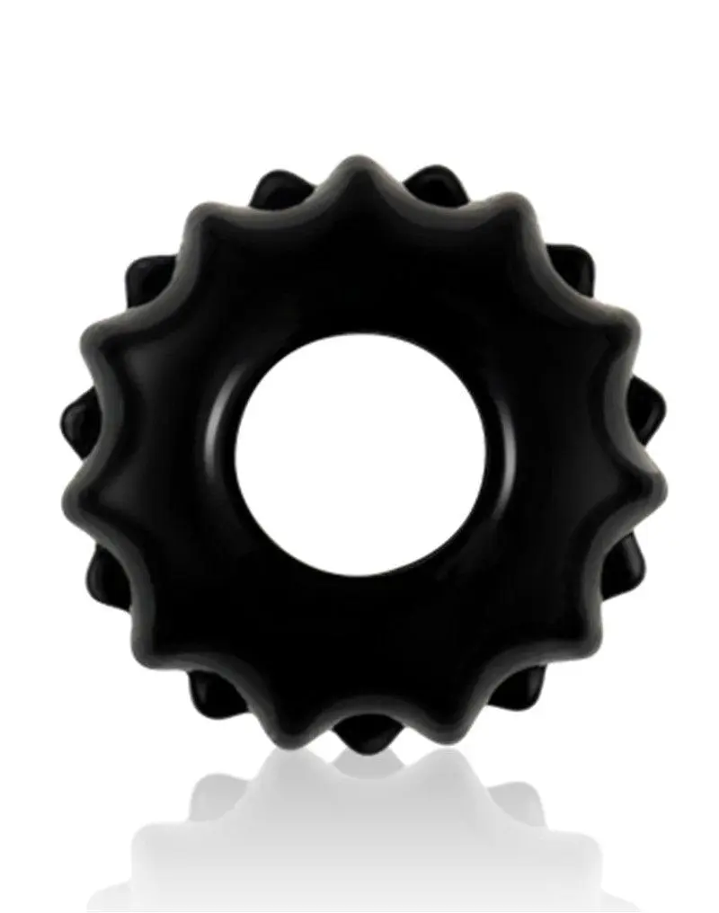 Lovetoy - Powerplus Flexibele Cockring Tandwiel - Zwart 4 Lovetoy - Powerplus Flexibele Cockring Tandwiel - Zwart - Afbeelding 2