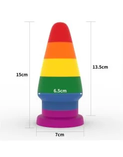 Lovetoy - Rainbow Pride Buttplug 15 Cm -Masturbators winkel Lovetoy Rainbow Pride Buttplug 15 cm 4