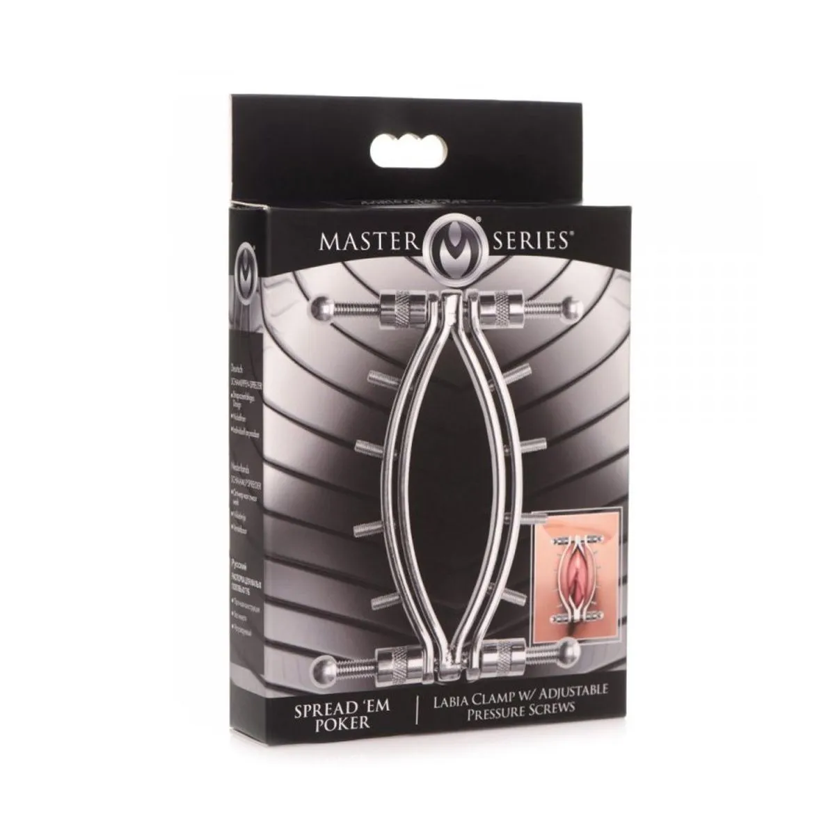 Master Series - Vagina Spreider/Labia Spreader Met Spikes Spread 'Em Poker 5 Master Series - Vagina Spreider/Labia Spreader Met Spikes Spread 'Em Poker - Afbeelding 3