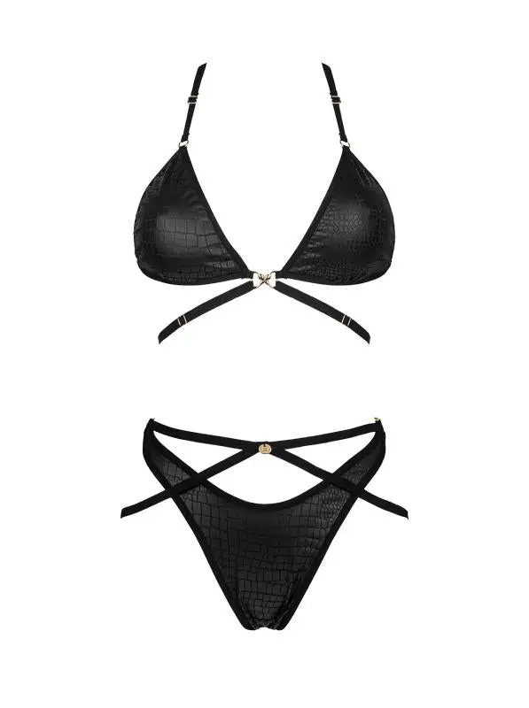 Obsessive - Cobra Nive Lingerie Set - Zwart 5 Obsessive - Cobra Nive Lingerie Set - Zwart - Afbeelding 3