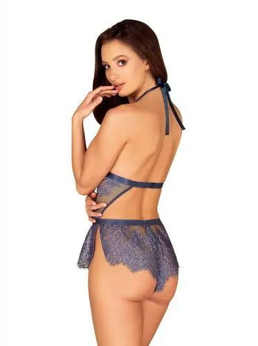 Obsessive - Flowlace Kanten Body - Blauw 4 Obsessive - Flowlace Kanten Body - Blauw - Afbeelding 2