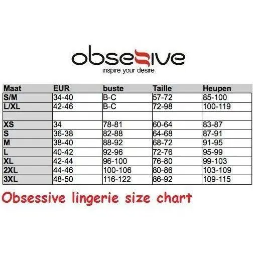 Obsessive - Flowlace Kanten Body - Blauw 5 Obsessive - Flowlace Kanten Body - Blauw - Afbeelding 3