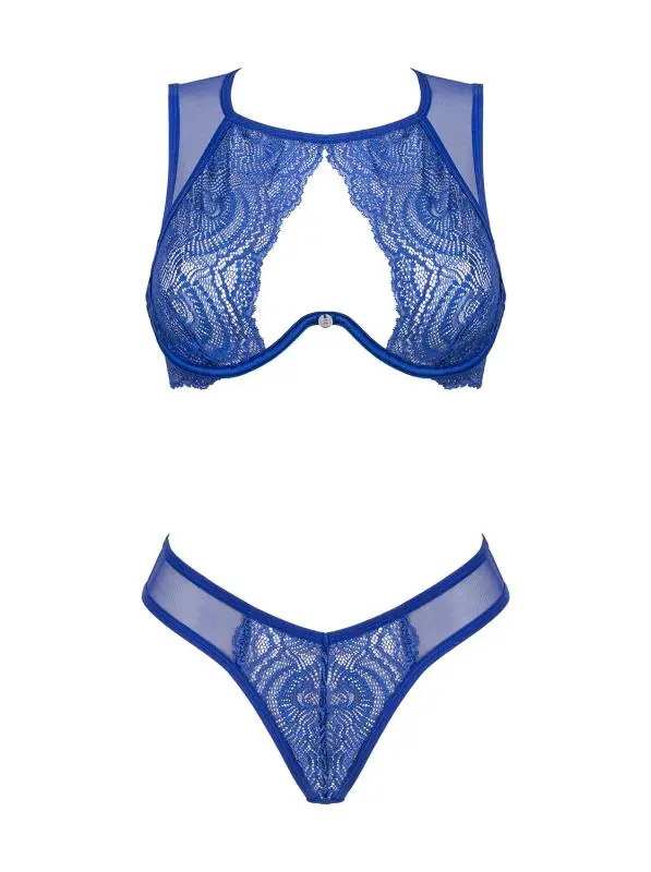 Obsessive - Giselia Kanten BH Set - Blauw 5 Obsessive - Giselia Kanten BH Set - Blauw - Afbeelding 3